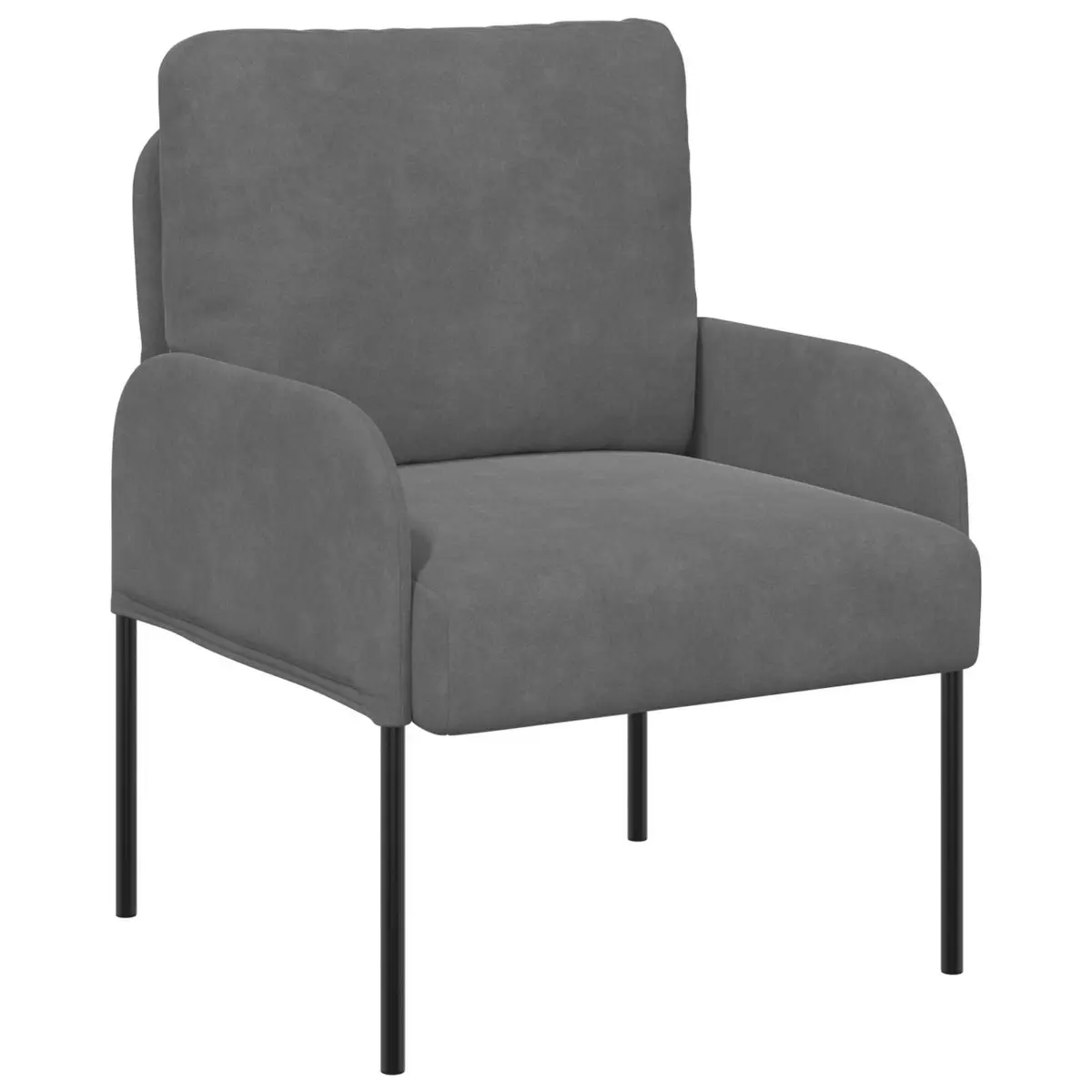 3-Piece Sofa Set with Cushions in Dark Grey