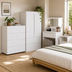 Quality White Storage Cabinet 80x48x105cm for Home