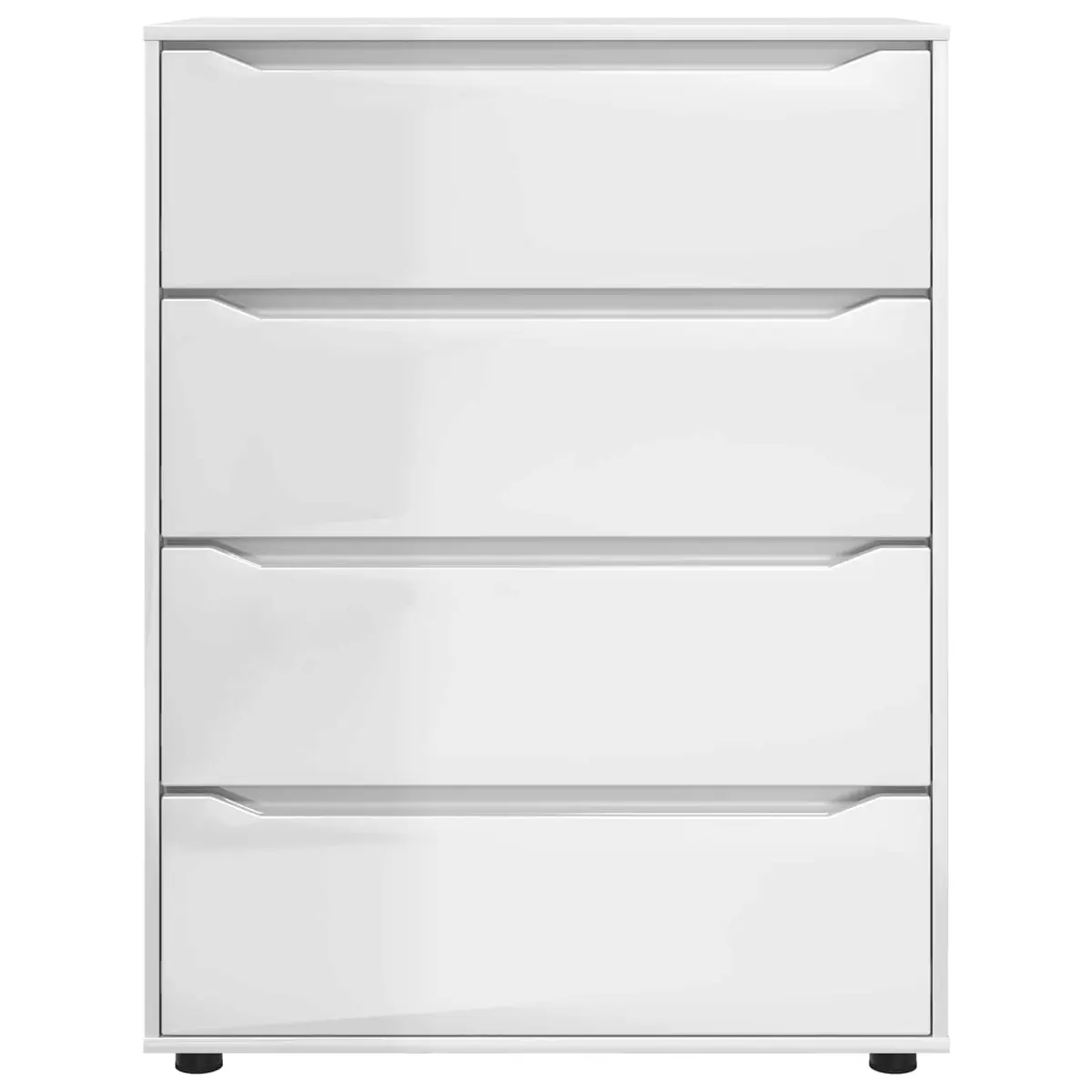 Storage Cabinet Engineered Wood High Gloss White 80 x 48 x 105 cm
