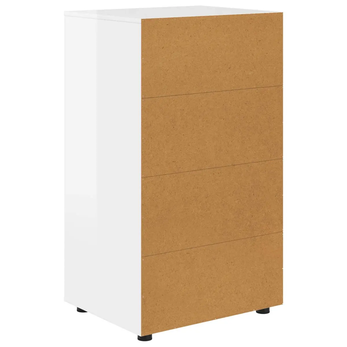 Storage Cabinet Engineered Wood 60 x 48 x 105 cm High Gloss White