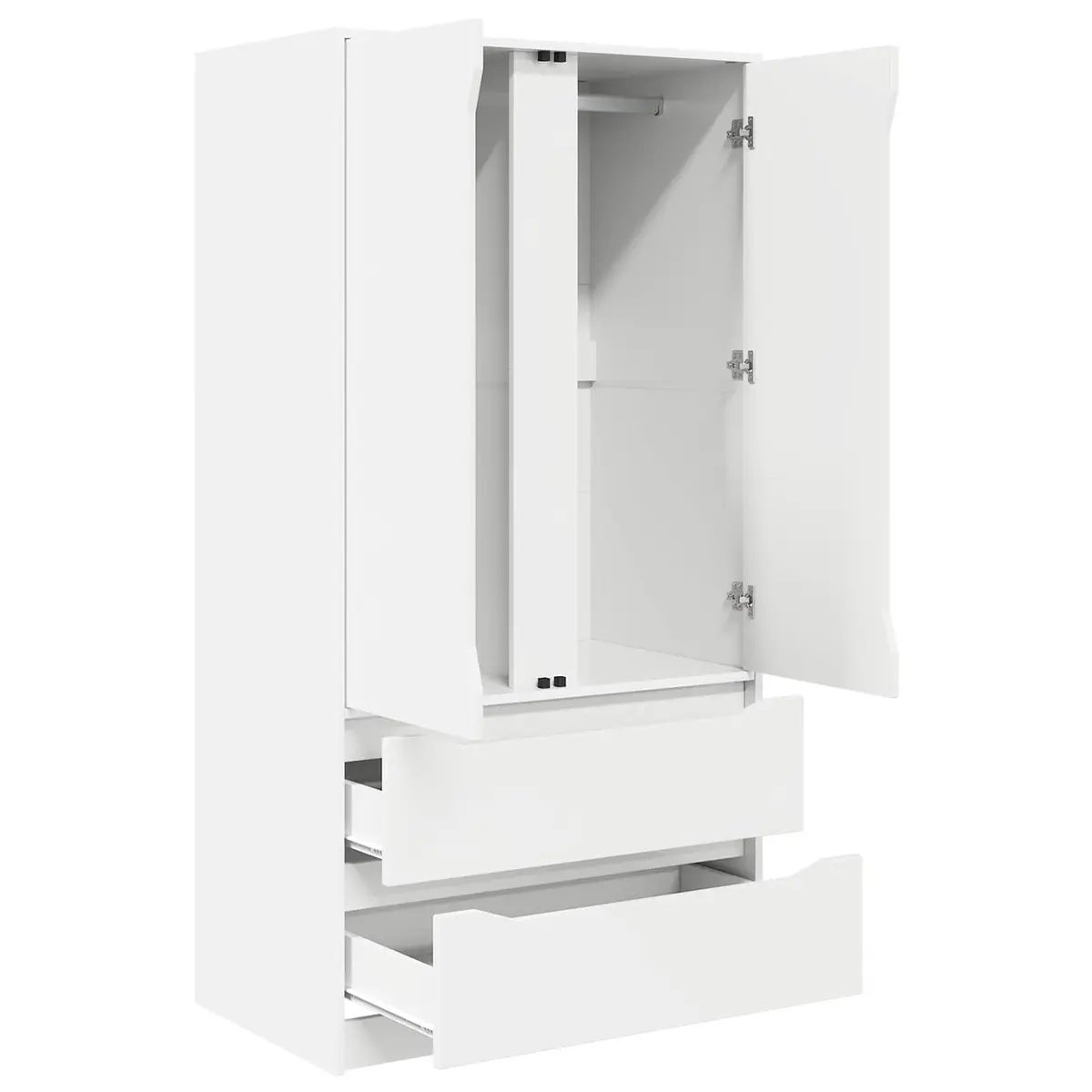 Wardrobe Cabinet Engineered Wood 79.5x49x156cm White