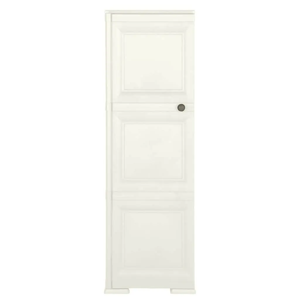 Cream Plastic Storage Cabinet 40x43x125cm
