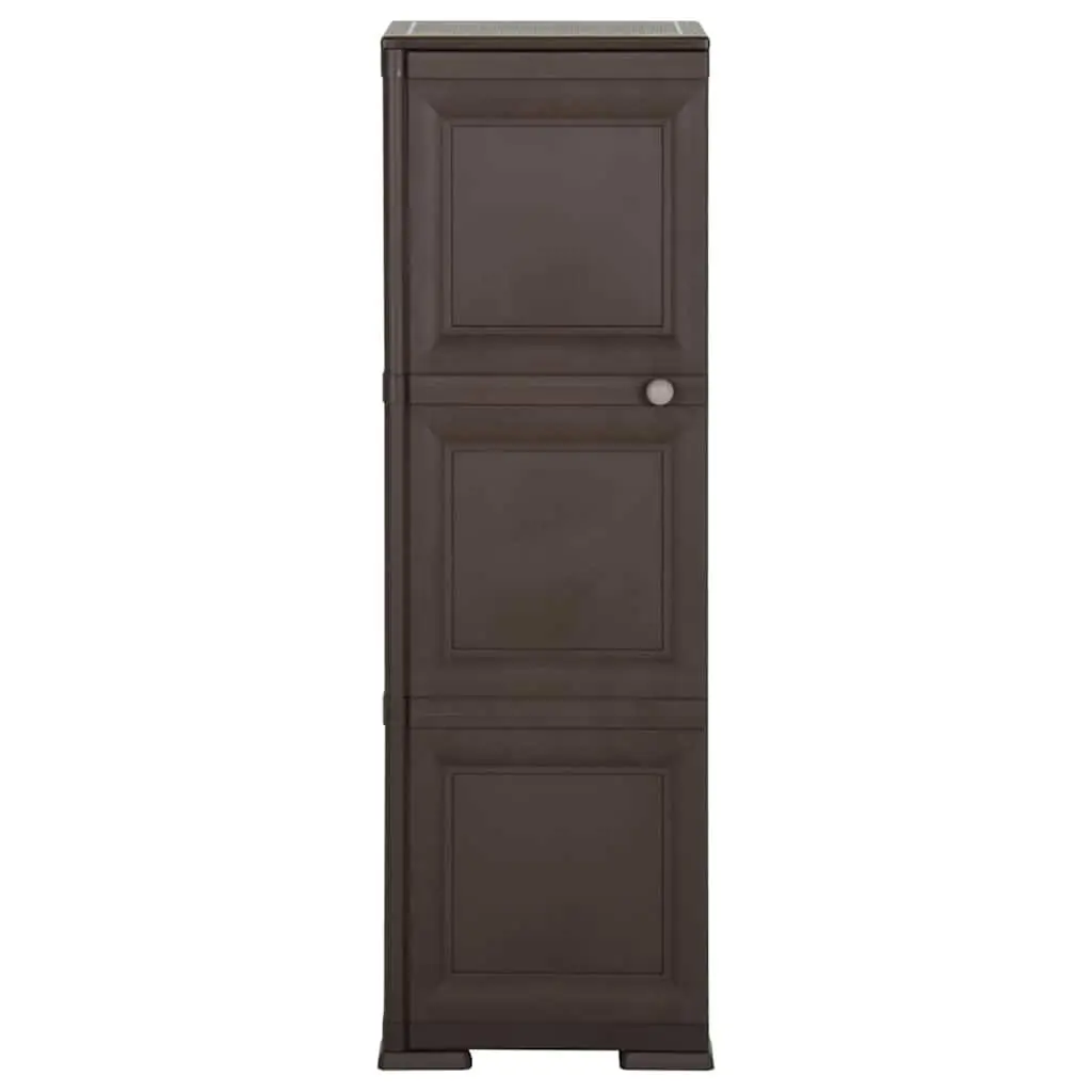 Brown Plastic Storage Cabinet 40x43x125cm