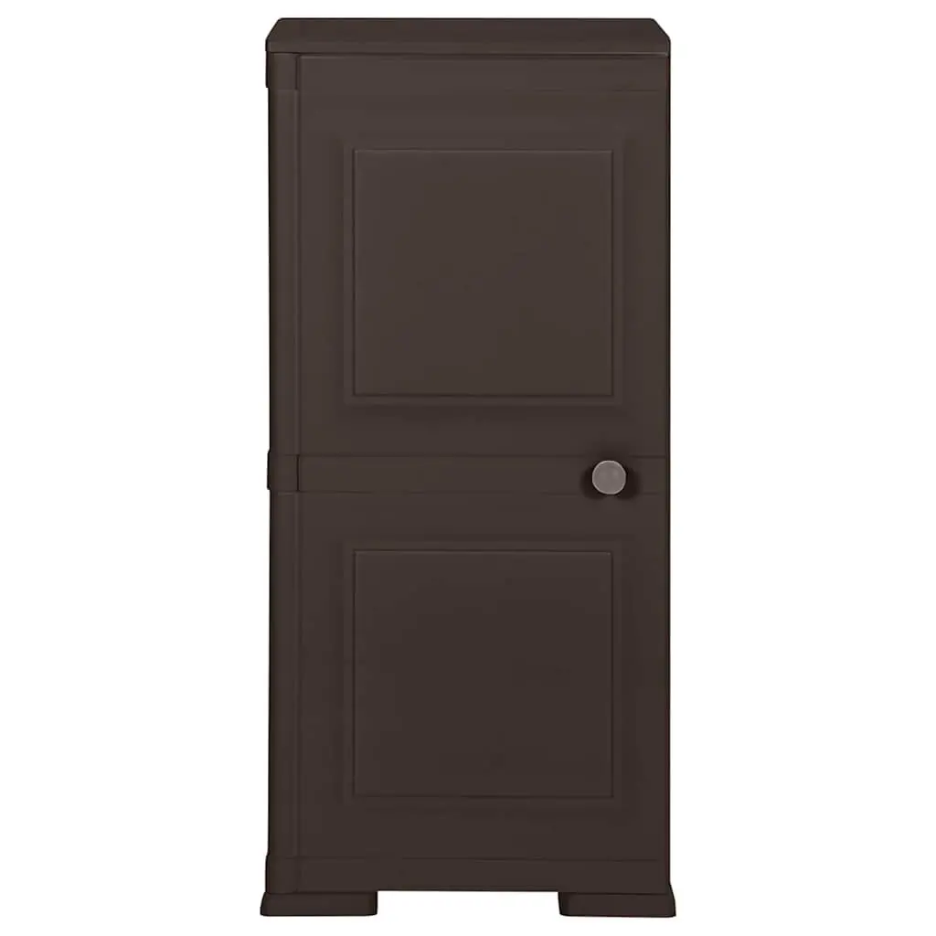 Brown Plastic Storage Cabinet 40x43x85.5cm