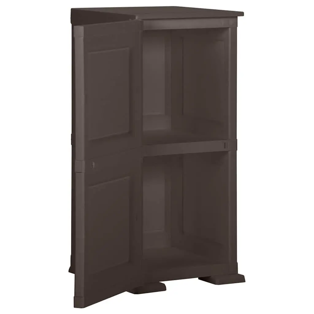 Brown Plastic Storage Cabinet 40x43x85.5cm