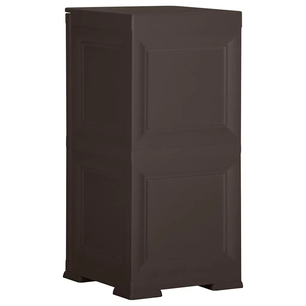 Brown Plastic Storage Cabinet 40x43x85.5cm