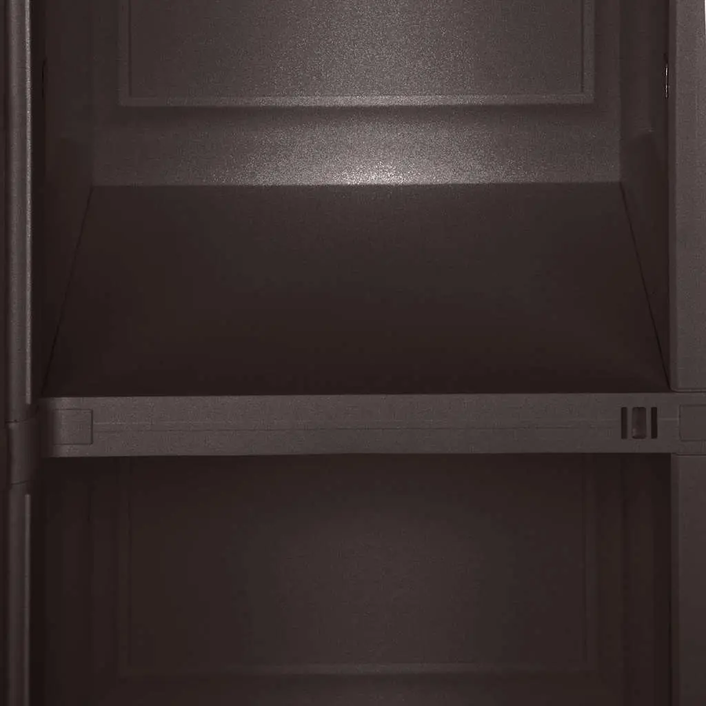 Brown Plastic Storage Cabinet 40x43x85.5cm