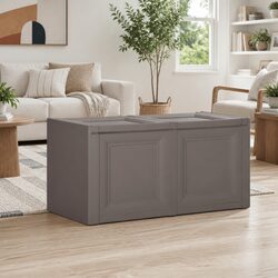 Durable Grey Storage Cushion Box Bench Seat 86x40x42cm
