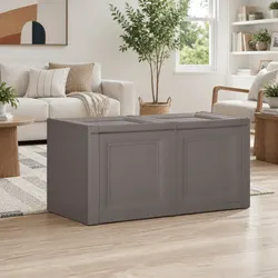 Durable Grey Storage Cushion Box Bench Seat 86x40x42cm