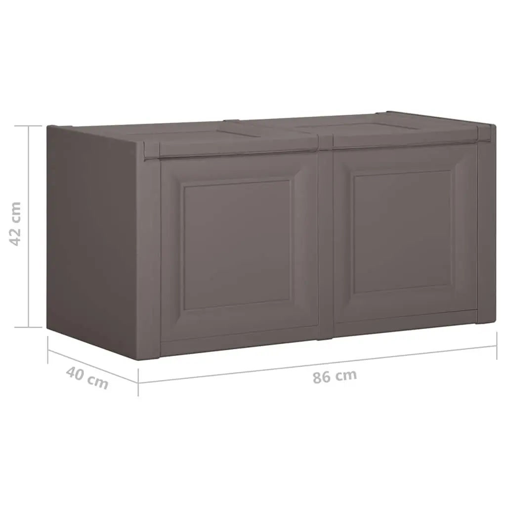 Grey Storage Cushion Box Bench Seat 86x40x42cm