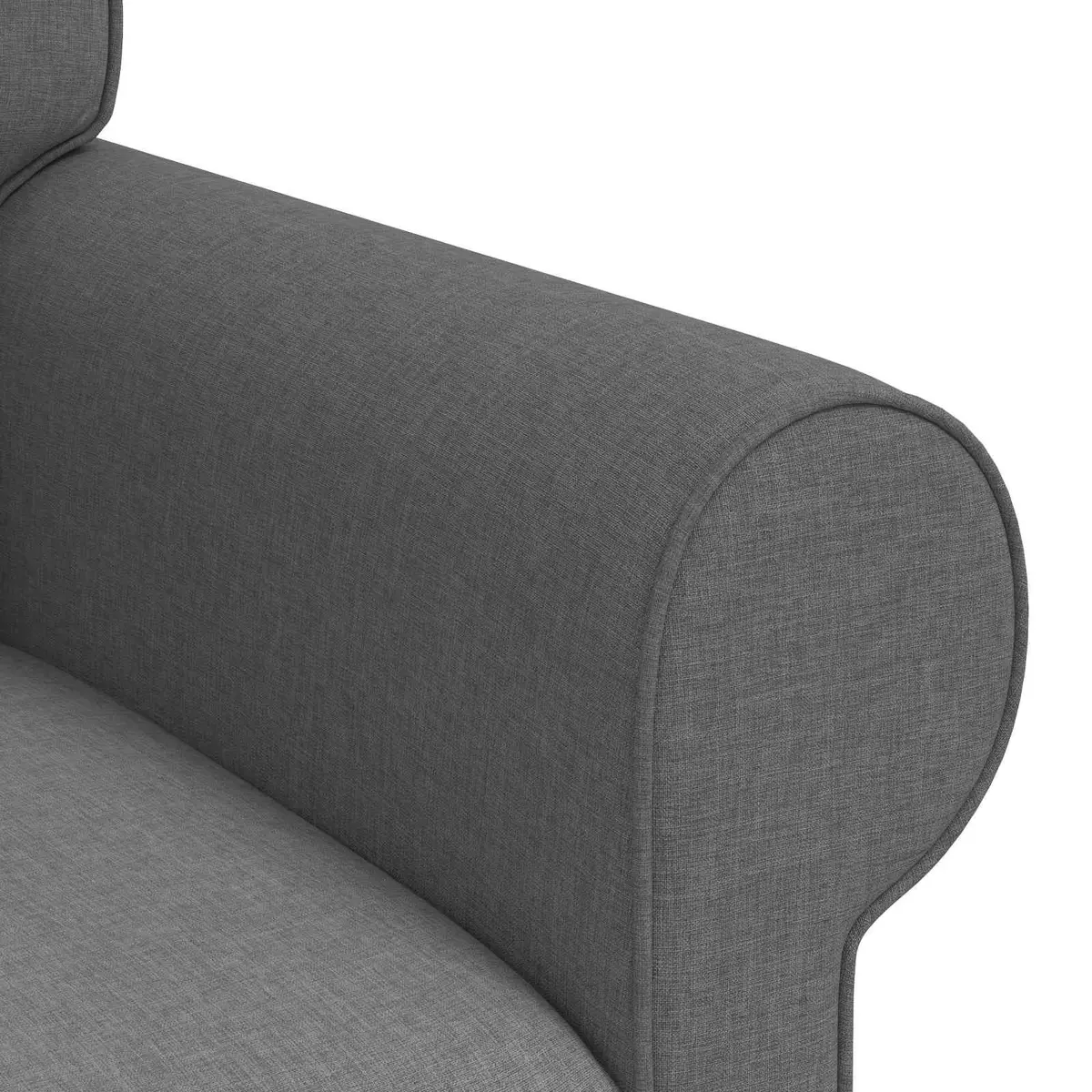 Sofa Set 2 Piece Modern Grey Fabric Living Room Furniture Contemporary Design
