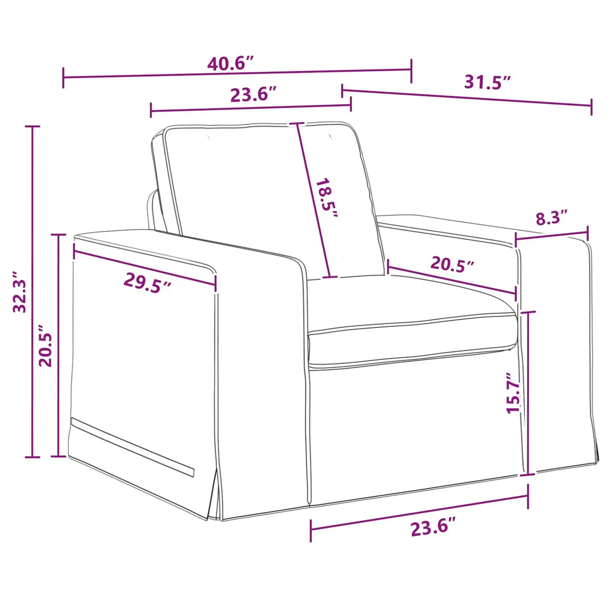 Sofa Set Fabric 2 Piece Grey Modular Sectional Couch