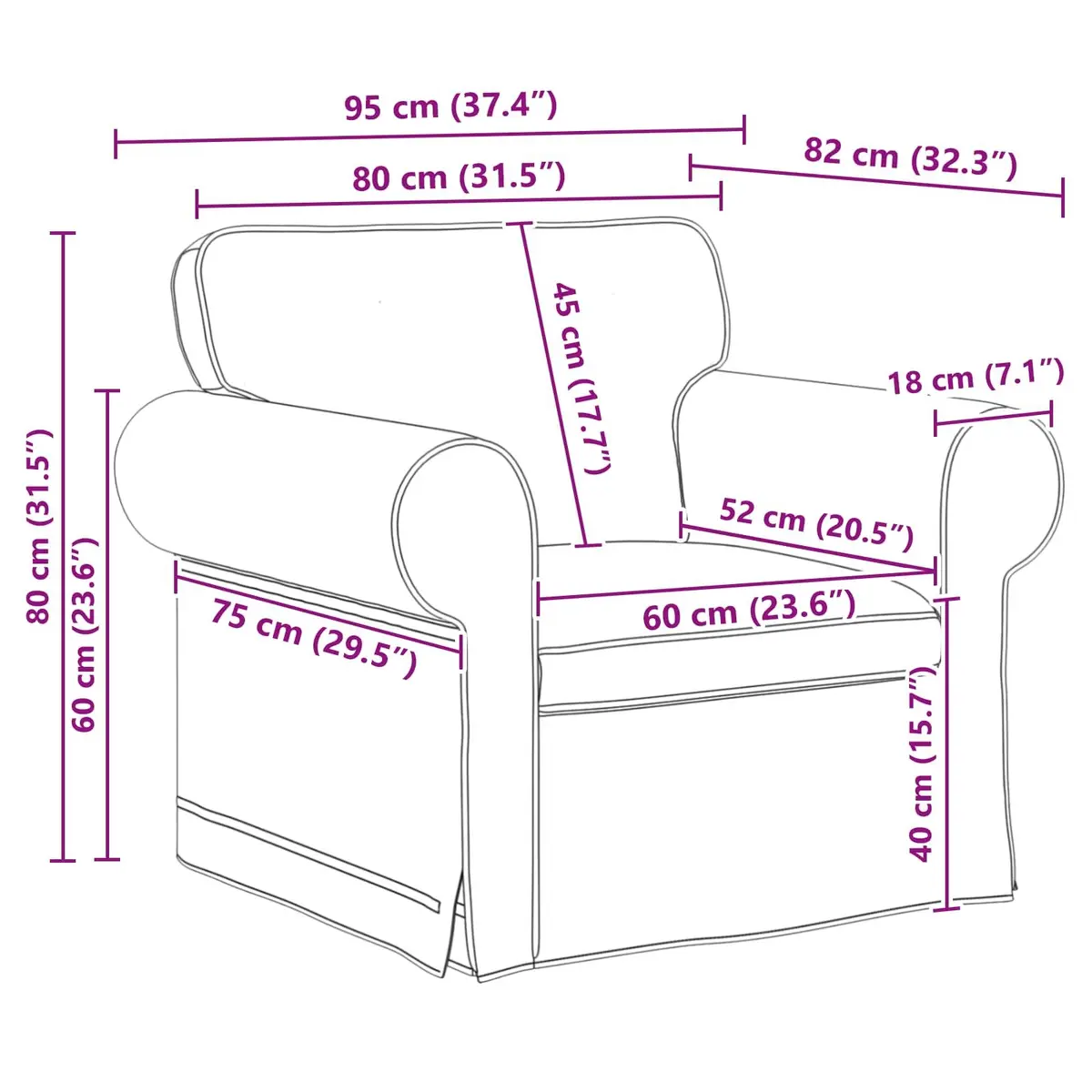 Black Fabric 2-Piece Modular Sofa Set