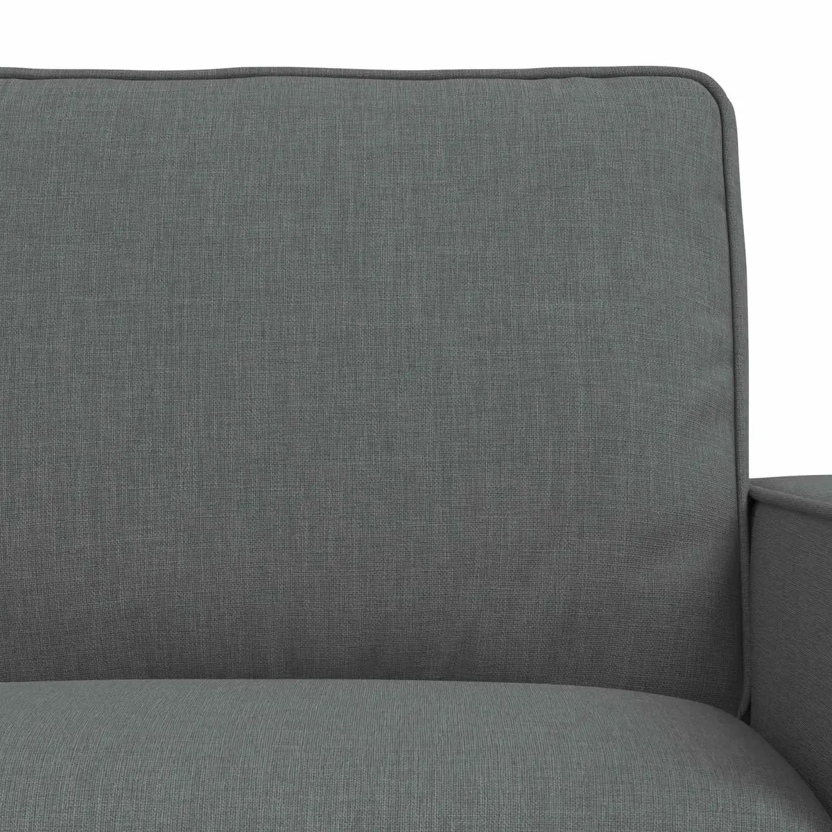 2-Piece Grey Sectional Sofa with Armrests