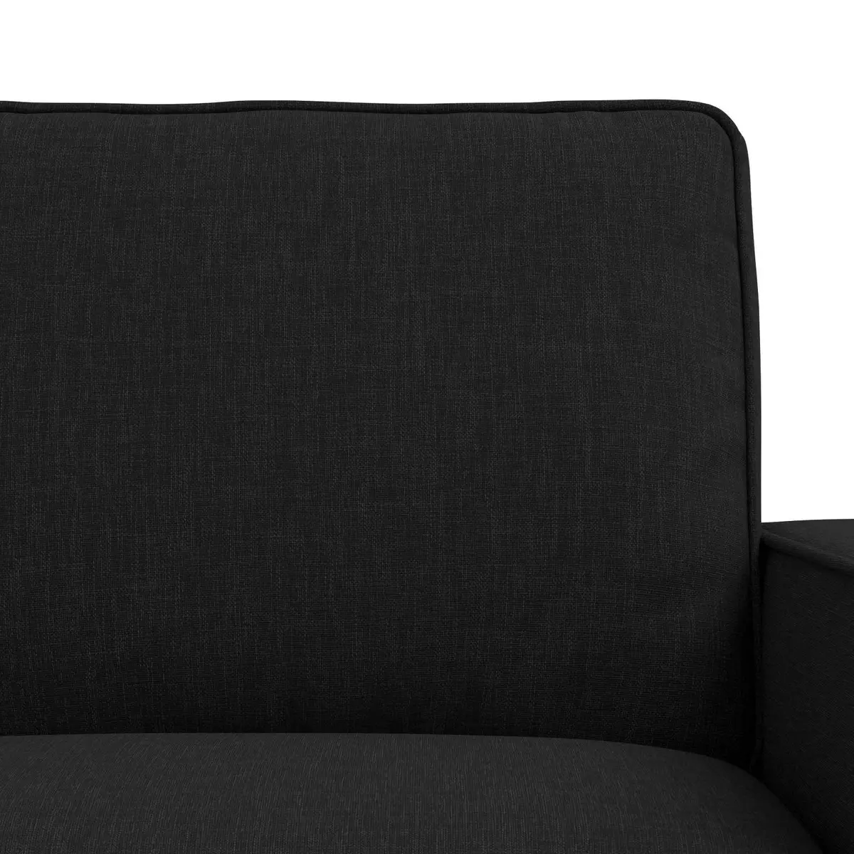 Sofa Set 2 pcs Black Modular Sectional Lounge Couch Living Room Furniture 222cm