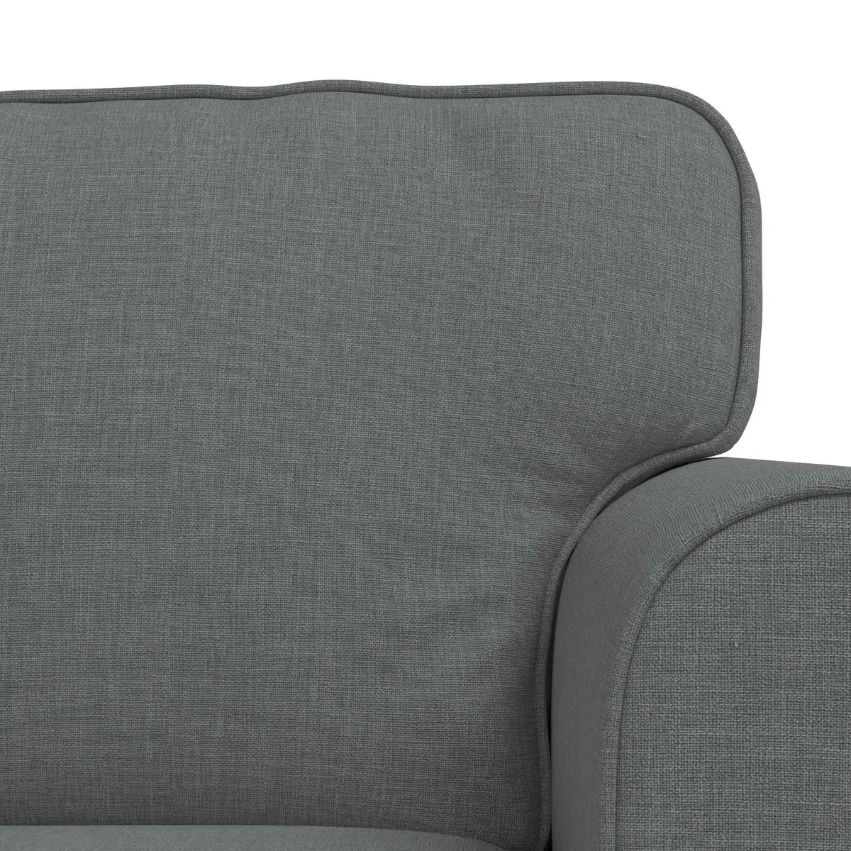 Sofa Set 2 pcs Dark Grey Fabric Modular Couch Living Room Bedroom Seating