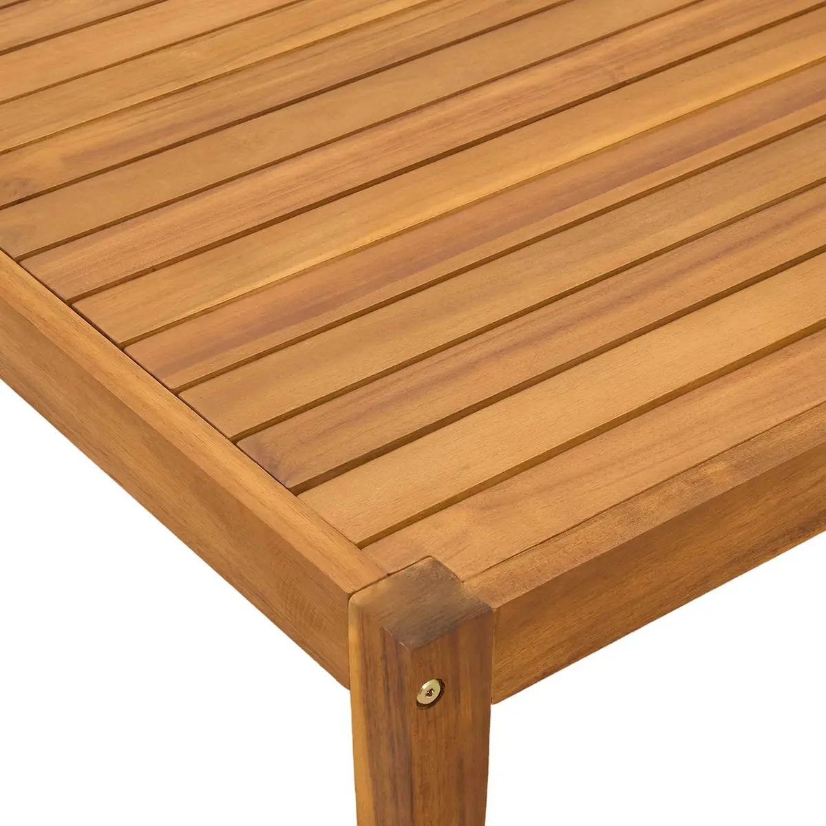 Garden Table Solid Acacia Wood Outdoor Patio Balcony Dining Side Table Natural
