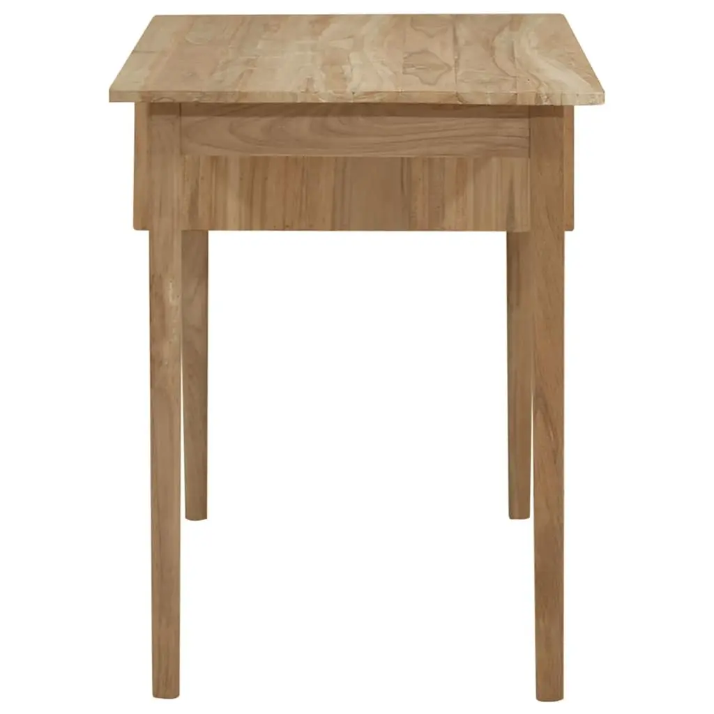 Brown Office Writing Table with 2 Drawers in Solid Wood