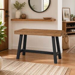 Quality Solid Teak Wood Bench 110cm for Dining & Hallways
