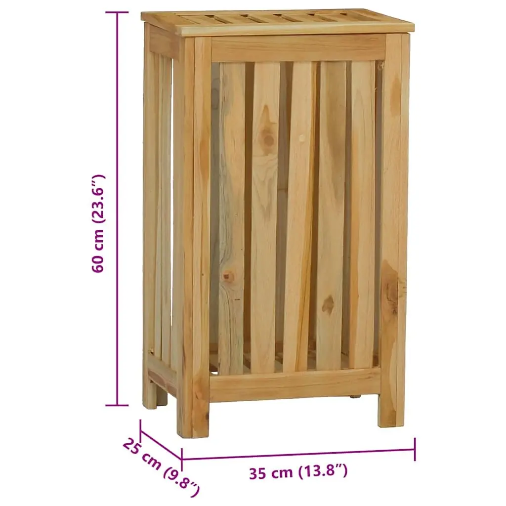 Solid Wood Laundry Basket with Ample Storage