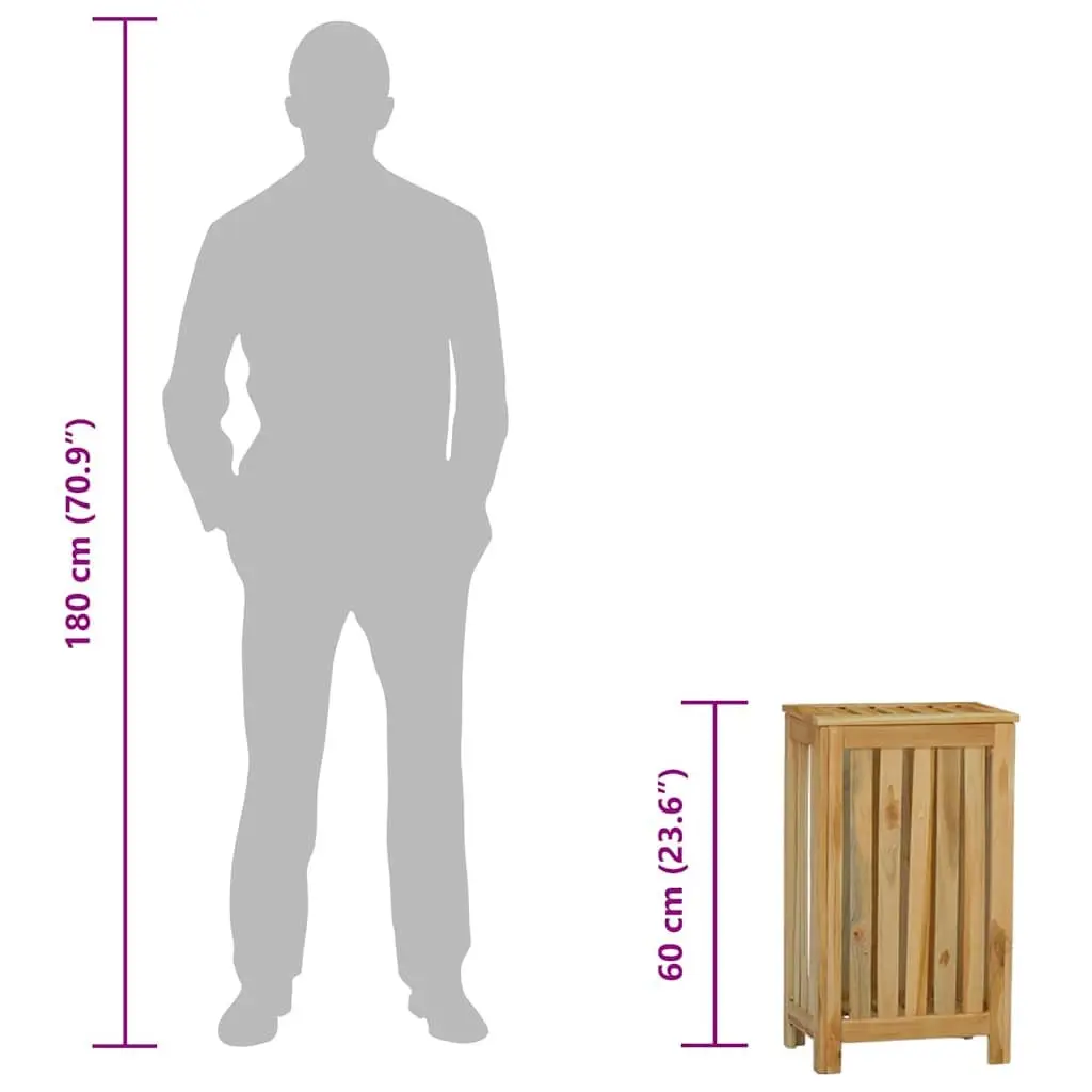 Solid Wood Laundry Basket with Ample Storage