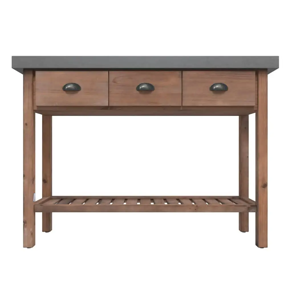 Console Table with Drawers and Shelf Storage