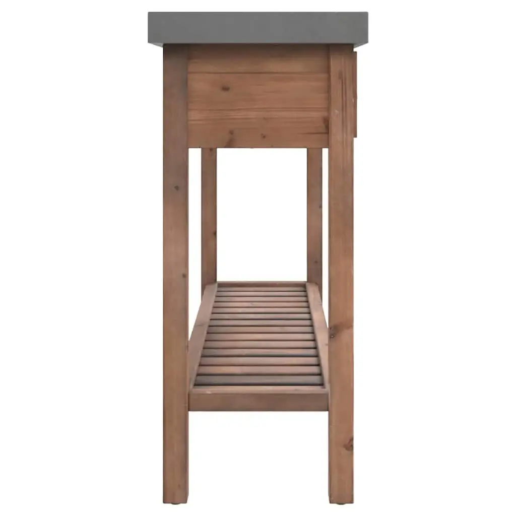 Console Table with Drawers and Shelf Storage