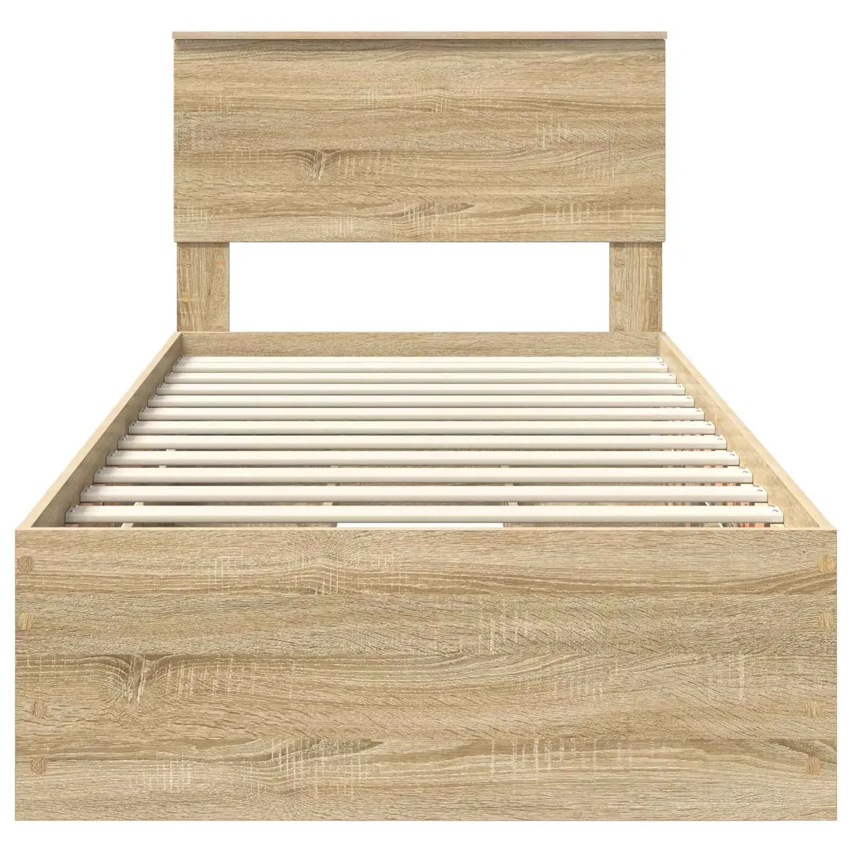 Bed Frame with Storage Drawer in Sonoma Oak