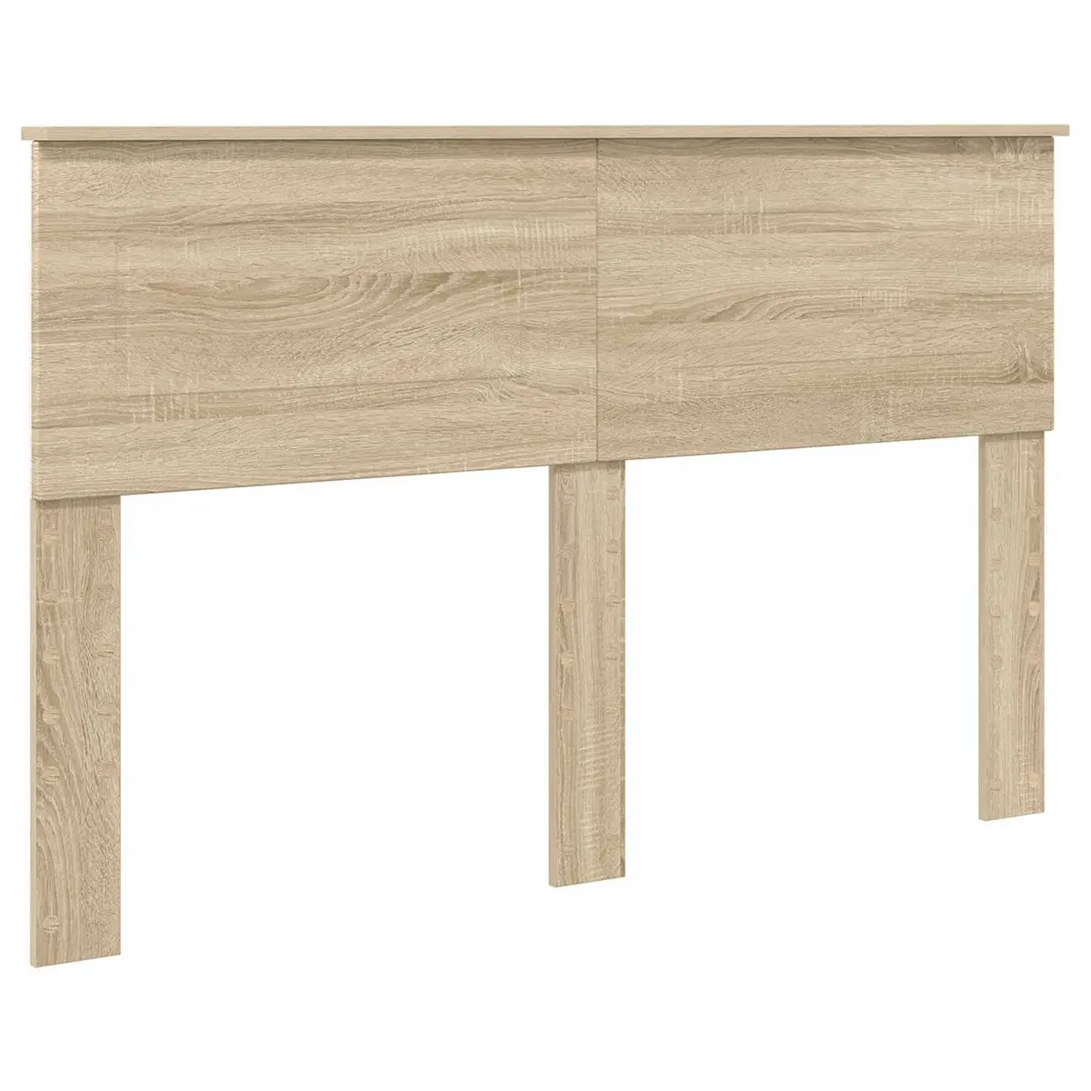Brown Engineered Wood Bed Frame 150x200cm with LED Lights