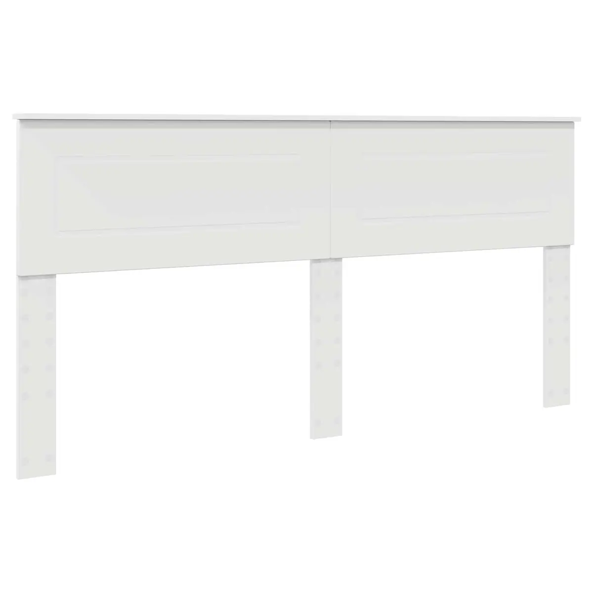 White Bed Frame with Adjustable Headboard 180 x 200 cm