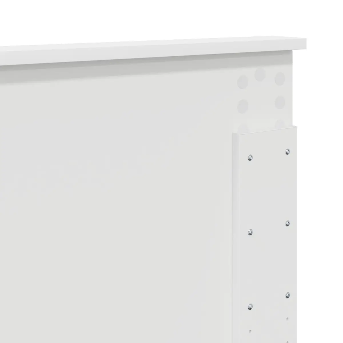 White Bed Frame with Headboard 180 x 200 cm
