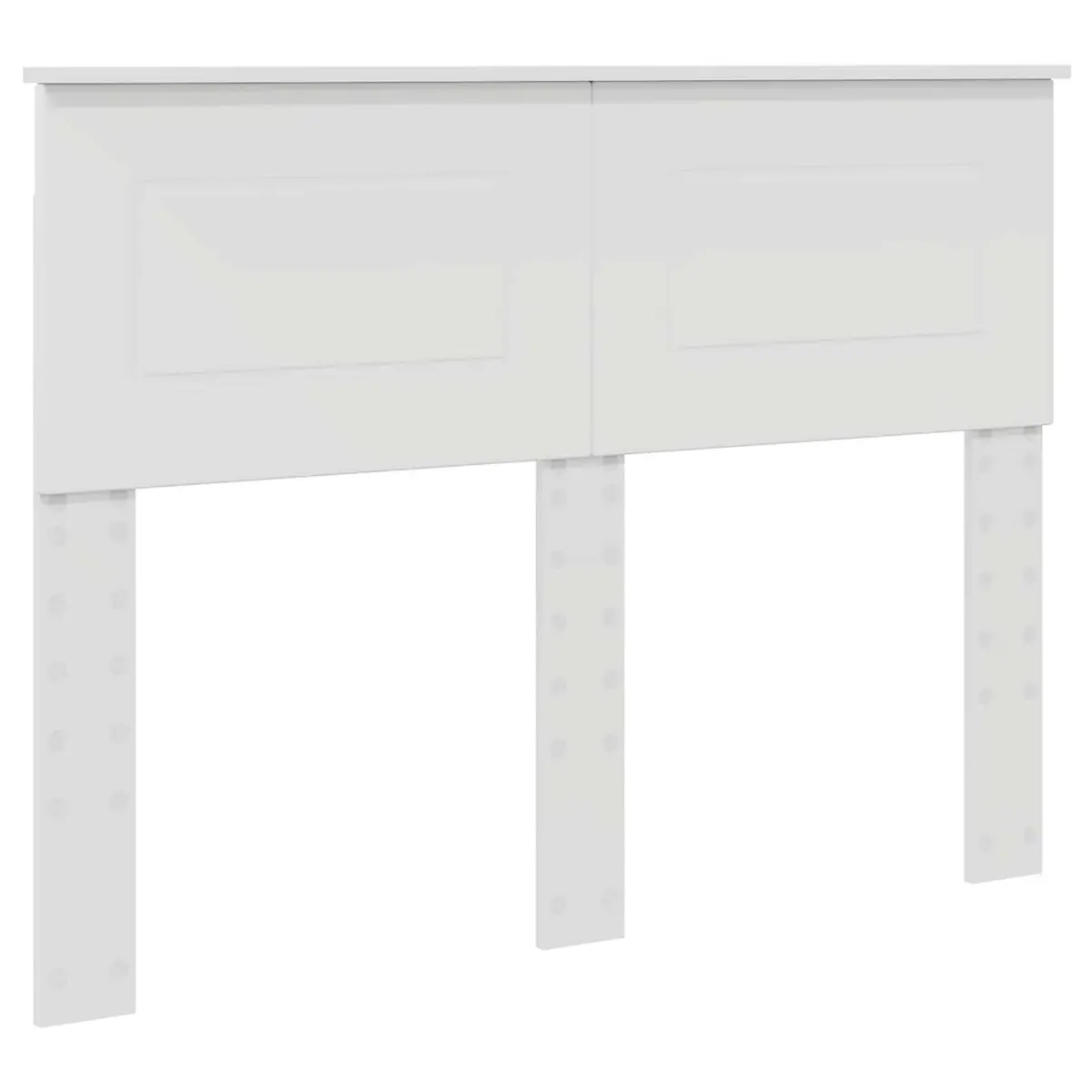 White Bed Frame with Headboard 135 x 190 cm