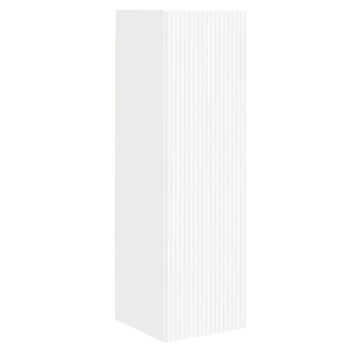 TV Wall Cabinet Set 4 Pcs White Wall-Mounted Storage Entertainment Media Unit