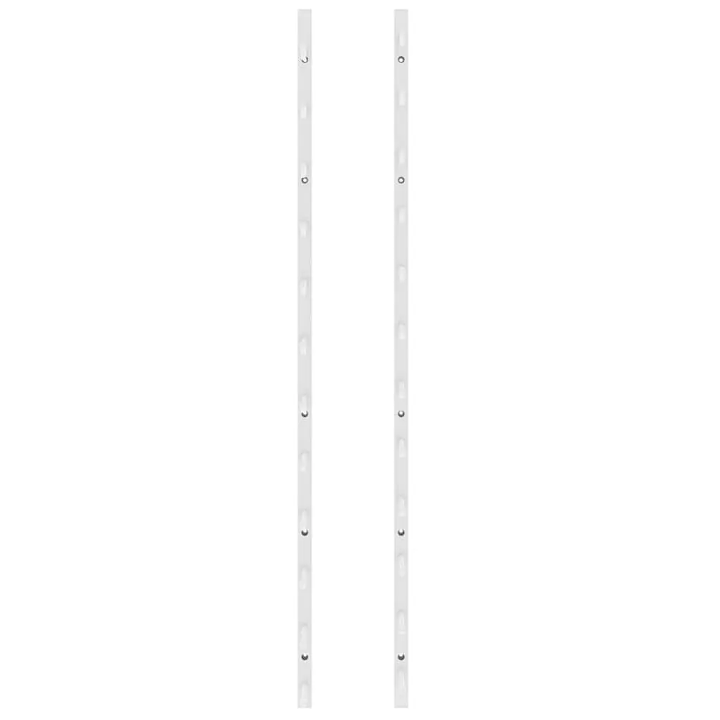 Wall Mounted Wine Rack Iron 12 Bottle Storage White