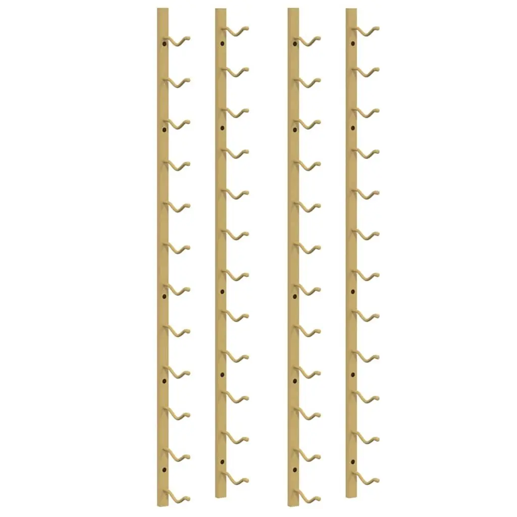 Gold Iron Wall Mounted Wine Rack Set for 12 Bottles