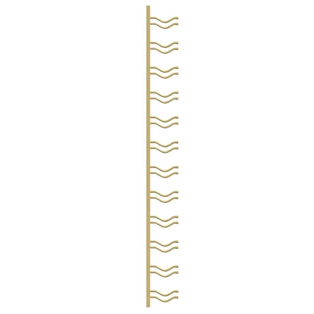 Gold Iron Wall Mounted Wine Rack Set for 12 Bottles