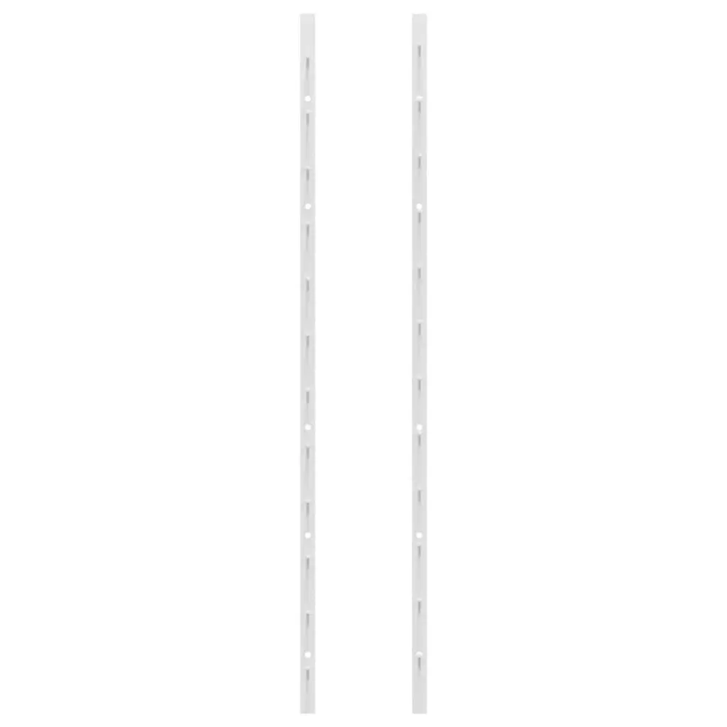 Wall Mounted Wine Rack for 24 Bottles White Iron Storage Organiser Set 2 pcs
