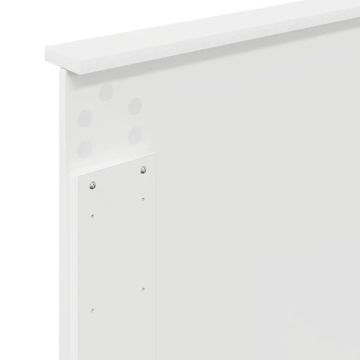 White Storage Bed Frame with Headboard 90 x 190 cm