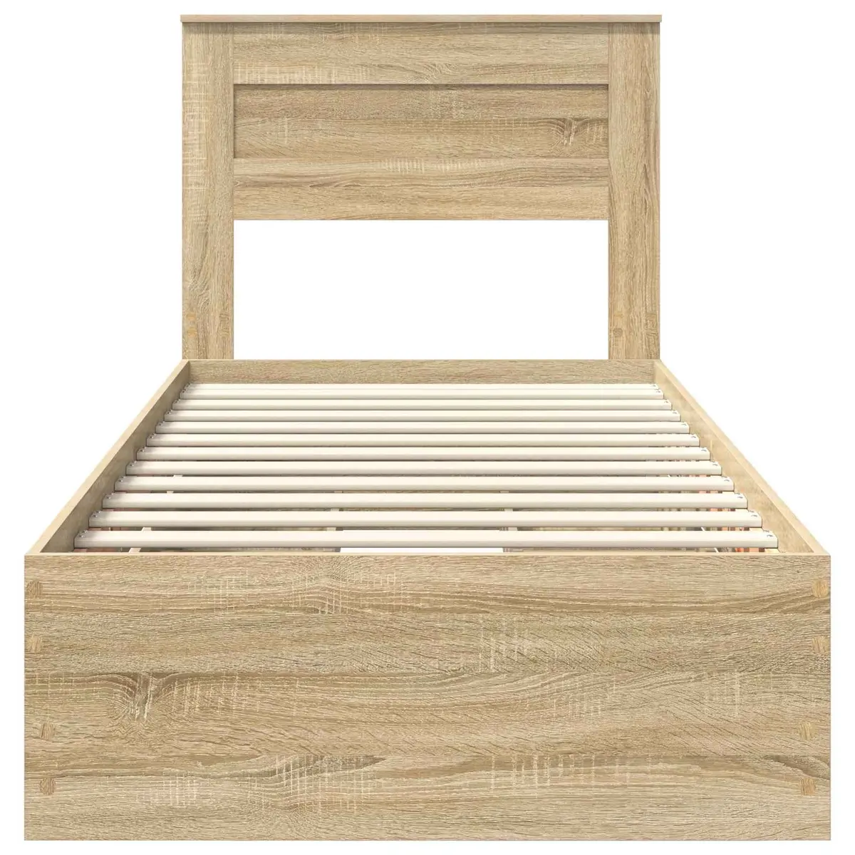 Bed Frame Engineered Wood 90 x 190 cm Sonoma Oak Modern