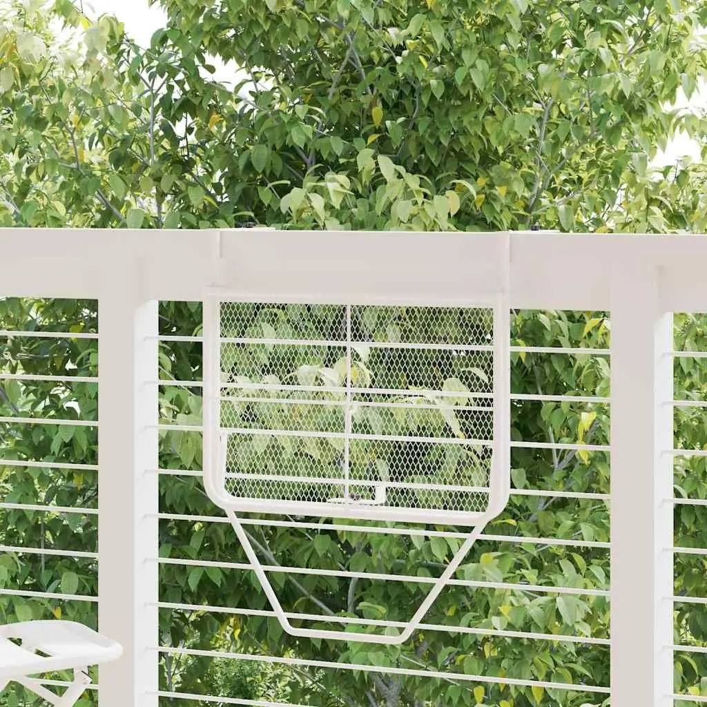 White Foldable Balcony Table for Outdoor Spaces