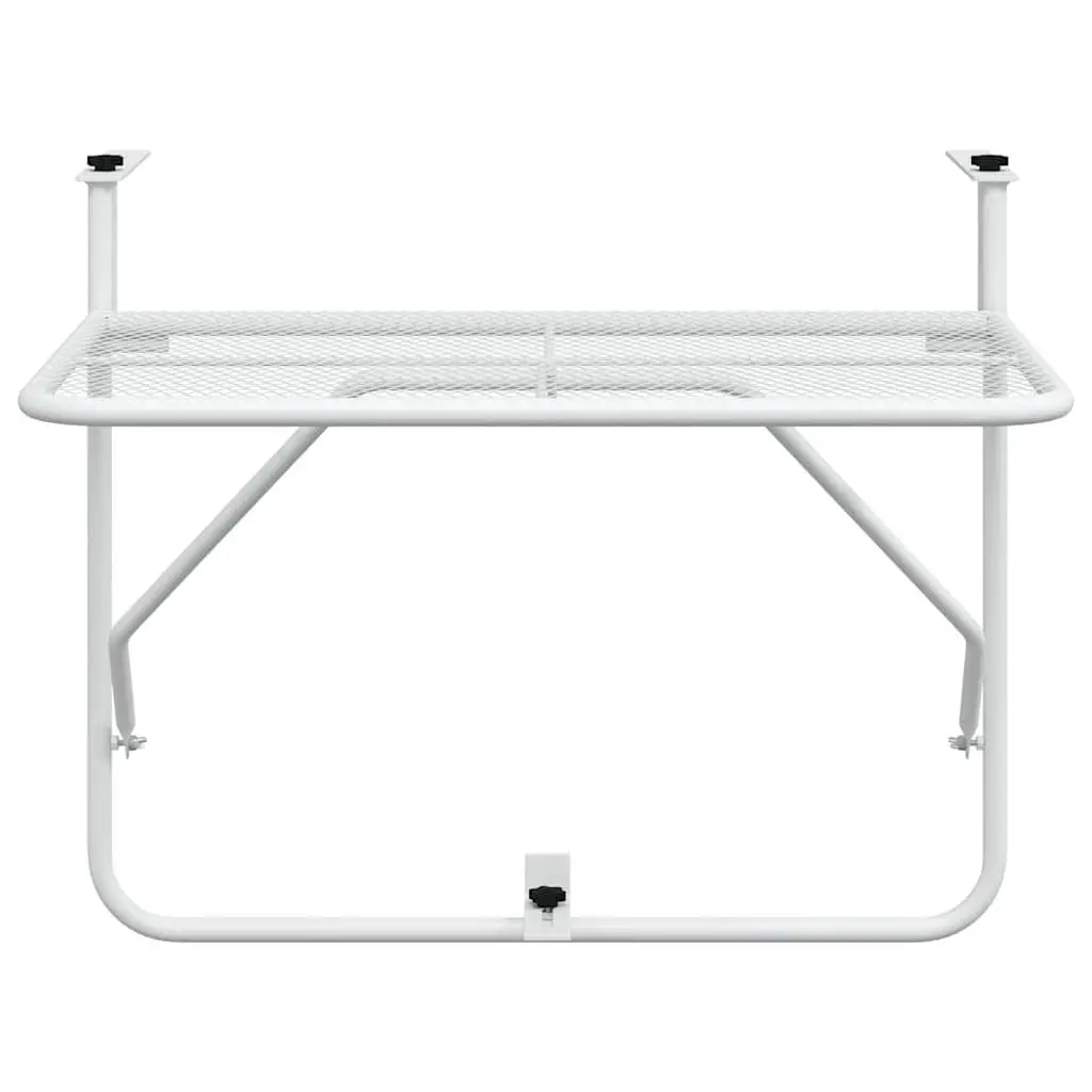 White Foldable Balcony Table for Outdoor Spaces