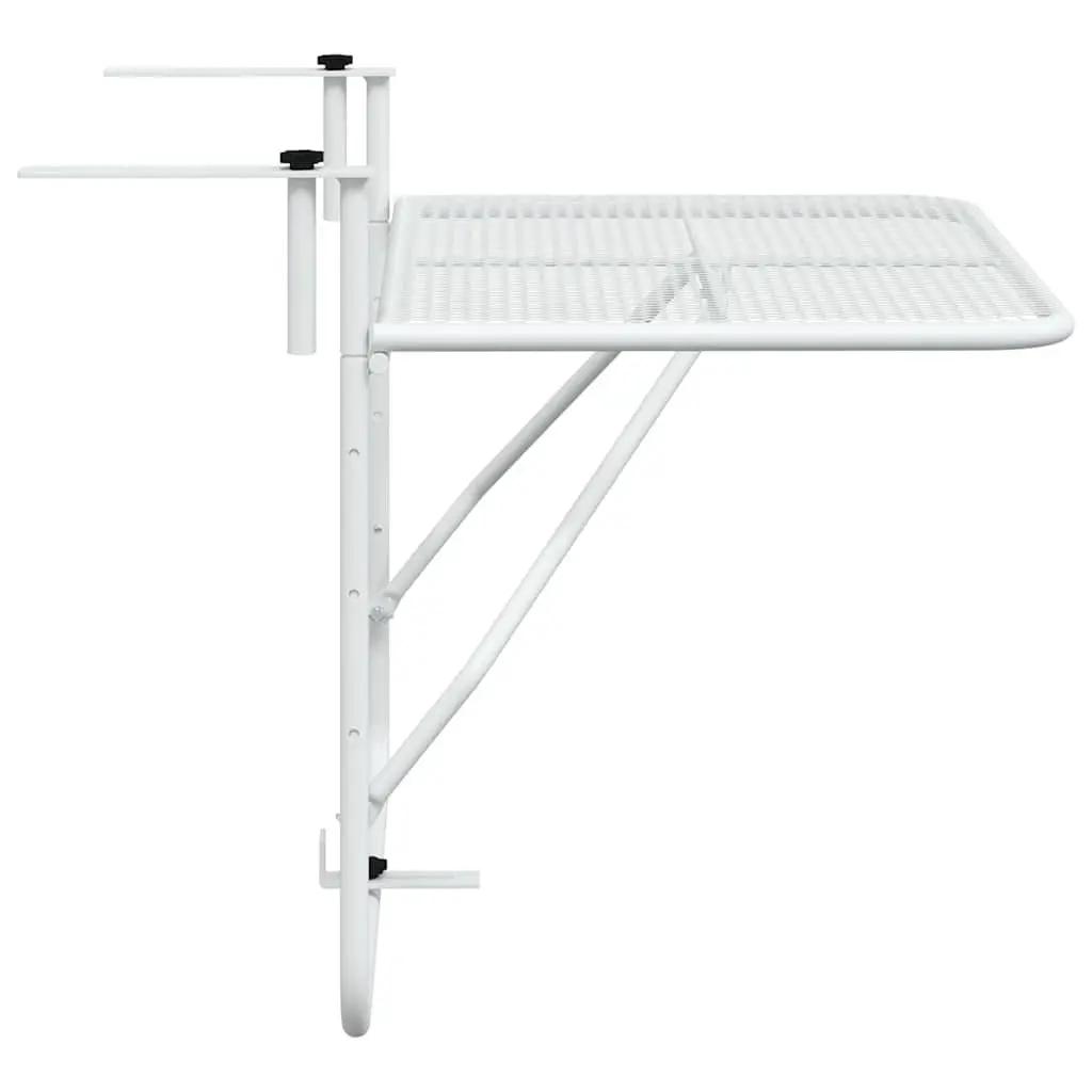 White Foldable Balcony Table for Outdoor Spaces