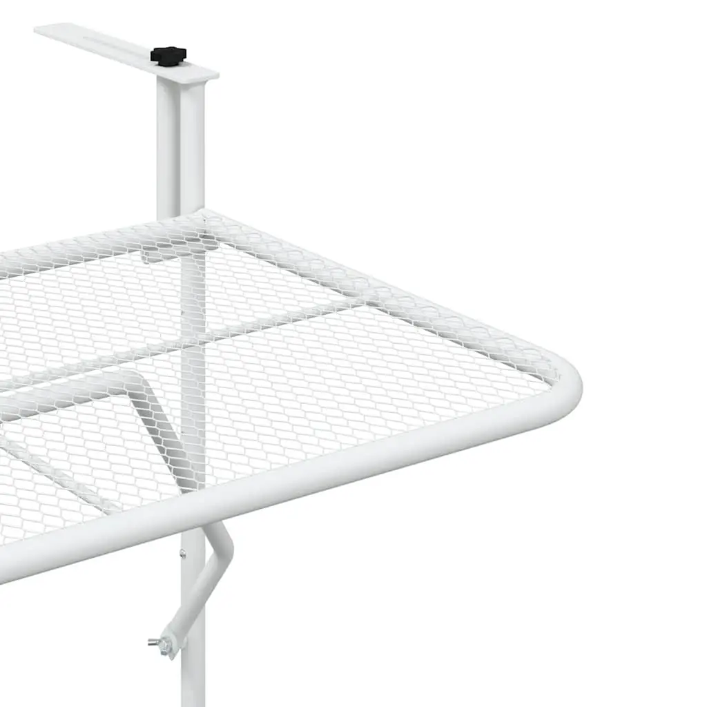 White Foldable Balcony Table for Outdoor Spaces