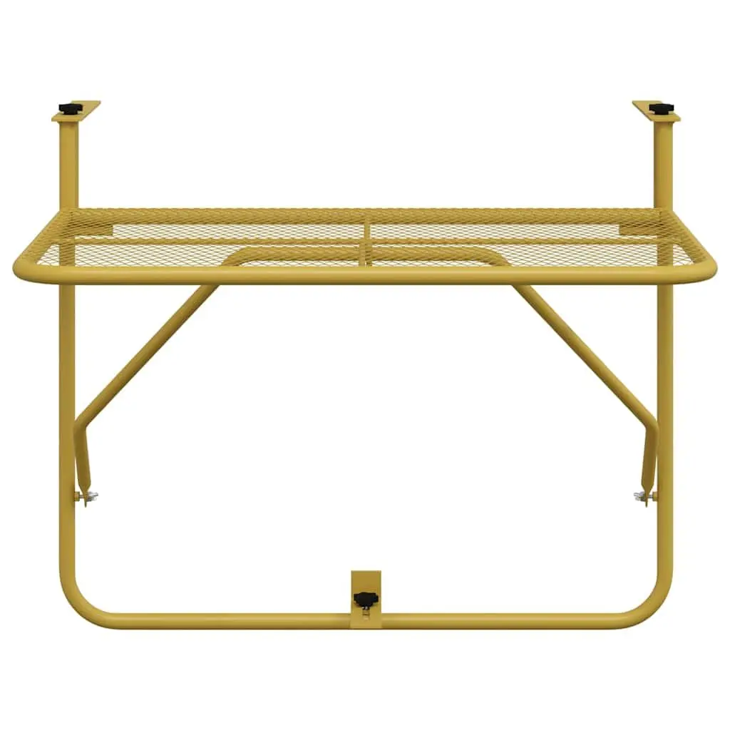 Foldable Gold Steel Balcony Table 60x40cm