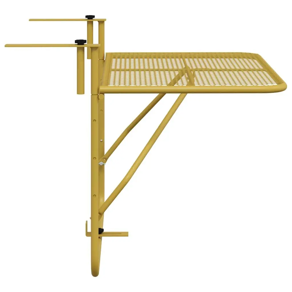 Foldable Gold Steel Balcony Table 60x40cm