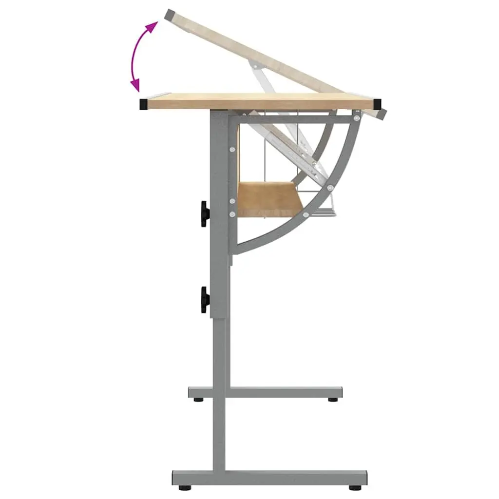 Adjustable Craft Desk in Sonoma Oak Grey