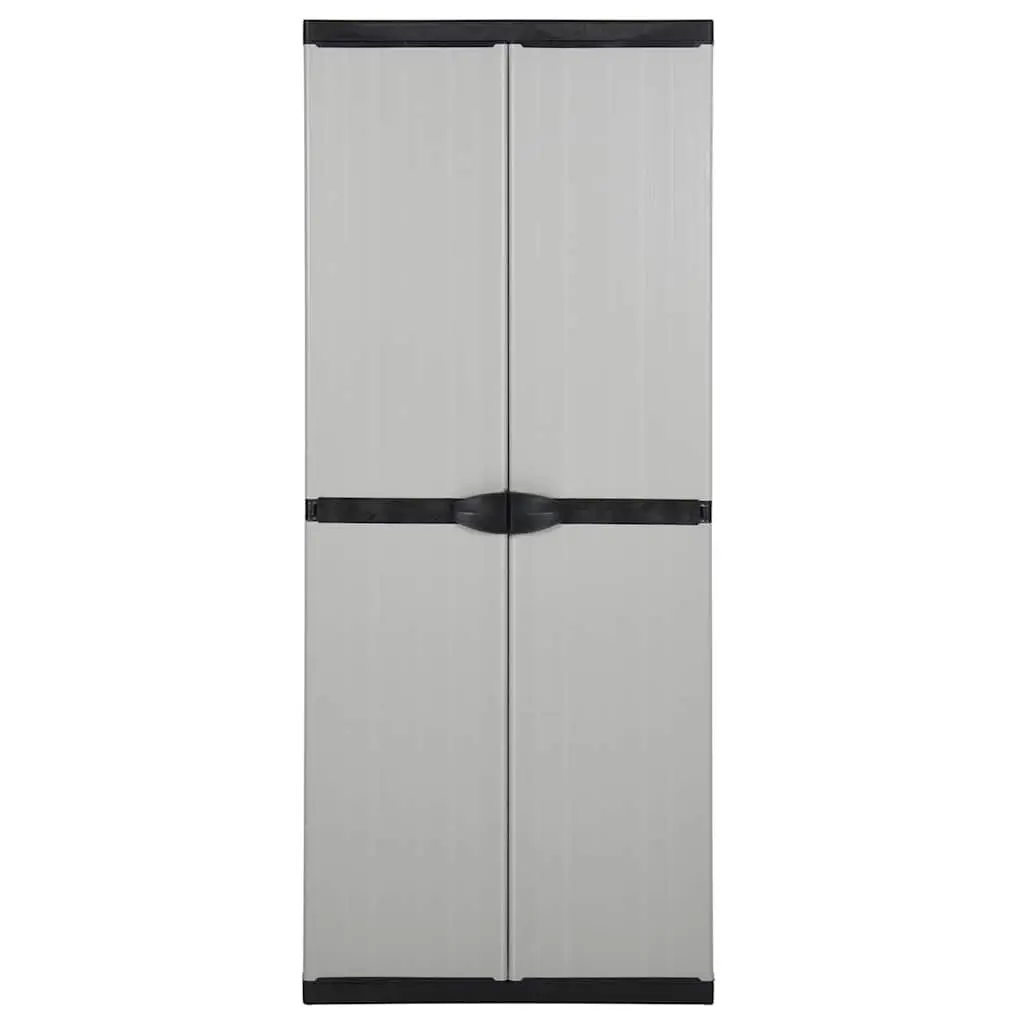 Grey Outdoor Storage Cabinet with 3 Shelves