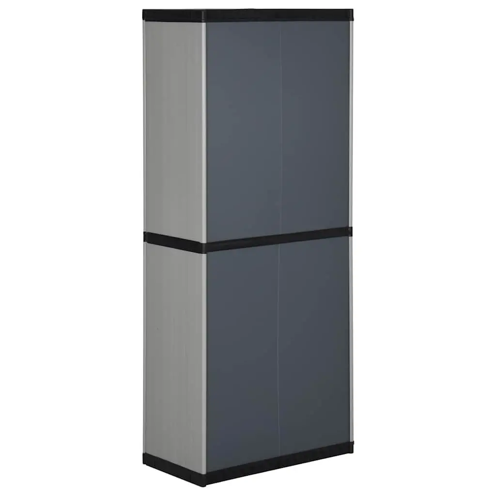 Grey Outdoor Storage Cabinet with 3 Shelves