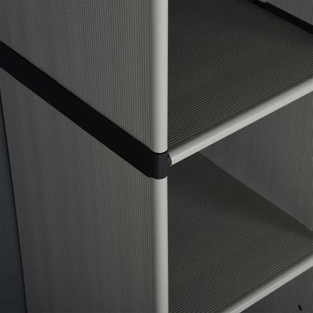 Grey Outdoor Storage Cabinet with 3 Shelves