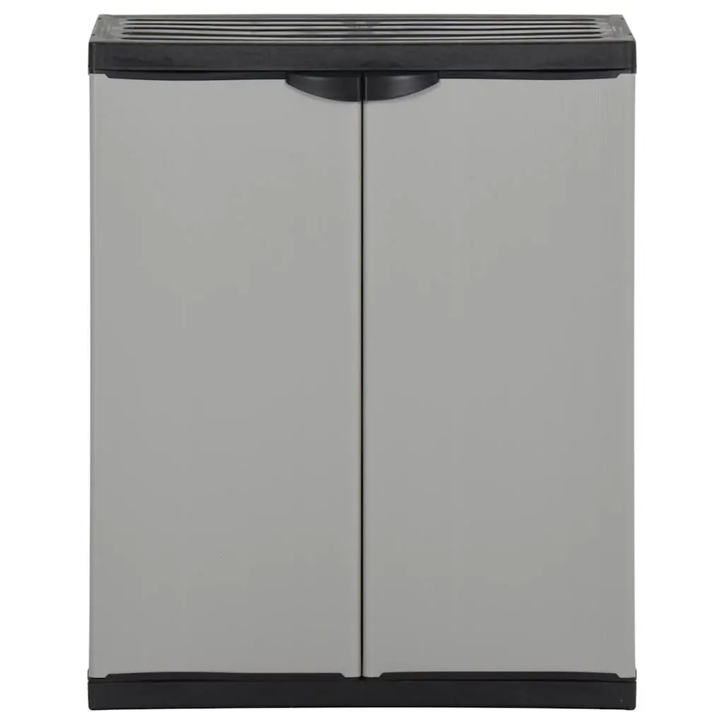 Garden Waste Cabinet in Grey and Black